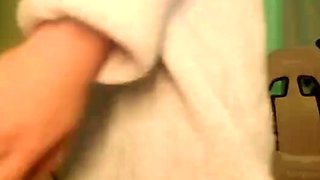 Milf brunette masturbating with toy ass