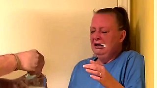 Bad girl mouth soaping