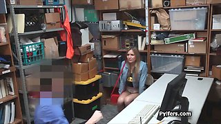 Big tit blonde teen thief caught and fucked