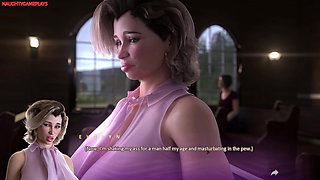 MILF with Big Natural Tits Fingering her Wet and Sweet Pussy In Public, MILF Big Ass - Apocalust Chapter 09 02