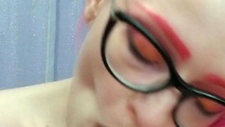 Amateur blonde girlfriend toyed and facialized