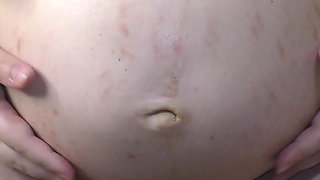 Pregnant Wife Do Oil Massage for Her Belly and Boobs - Milky Mari