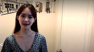 POV close up asian gf blowjob