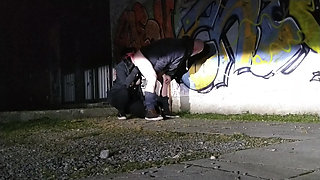 Outdoor Exposure Girl Licks Guy's Ass