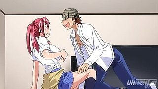 Asian Redhead Teacher Gets Creampied By Big Dick [Uncensored Hentai]