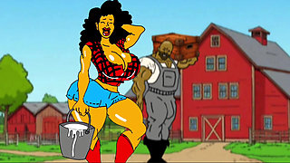 Redneck's Wife. Cartoon. Animation