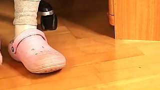 Dirty White Socks - Dangling and Foot Tease in Sweats