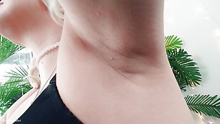 FemDom POV: armpits fetish point of view video (Arya Grander) sexy hot blonde seduces