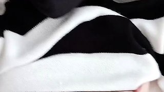 Amateur striptease and Solo masturbation