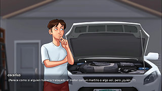 Helping stepmom to earn points with her - Summertime Saga