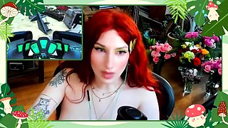 Violet lovely amateur redhead woman toying