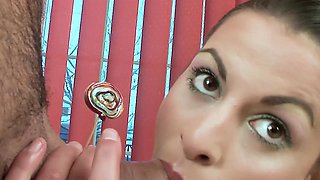 Pussie Sweets Scene-2_brunette Teen Layla in Bikini Fucked by Big Cock and Candy