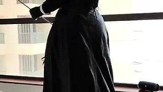 Amateur brunette in stockings luscious pussy fuck