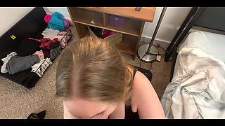 Step Sis Stuck Under the Bed Has Her Ass Oiled up and Fucked