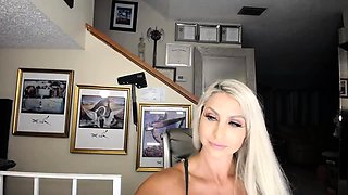Big Boobed Blonde Masturbates With A Dildo In The Bathroom