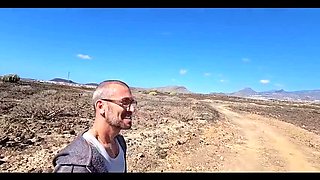 Hot MILF with Big Tits Gets Face Fucked Doggy Style Outdoor in Tenerife