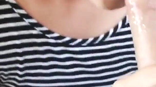 SisLovesMe - pretty big assed babe with glasses lets her horny stepbro cover her juicy twat with cum