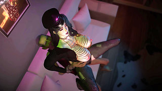 3D Big Boobs Slut Cheating with Old Big Cock