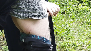 Mother-in-law Sucks My Dick in a Park and Swallows Cum