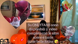 Valentine's Day Crazy Sex - Italian Teen ElivaLove Fucks Hard with Big Natural Tits & Hairy Pussy