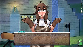 Steve gets it on with a Minecraft cowgirl in HornyCraft gameplay and steamy action