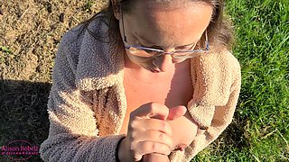 Good Afternoon! Today Is a Sunny Day, and so It's High Time for an Outdoor Handjob Video!