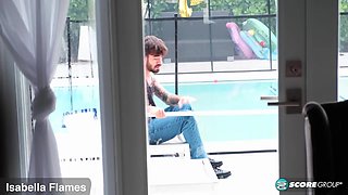 MILF Isabella Flames fucks the pool boy