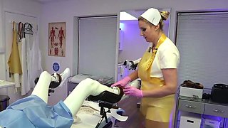 Latex Nurse Gives Sounding Catheterisation And Anal