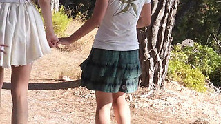 Wetting Ck Panties on a Hike