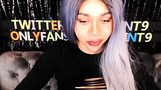 Solo ladyboy masturbation
