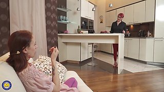 Cake Loving Old And Young Lesbians Turn To Eating Each Other's Sweet Pussies - MatureNl