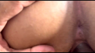 Fucking the Big-assed Girl Hard on All Fours Until Her Little Ass Is Filled with Cum.