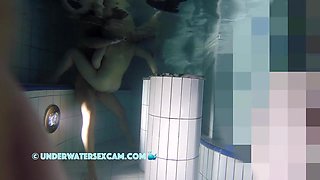 Hot Couple Has Underwater Sex In A Corner