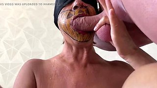 Stepmom Gives Stepson Blowjob and Swallows Cum - TaniaMilf Oral Creampie