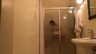 18 year old spycam shaving her body in the shower! - REAL hidden cam stuff