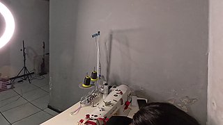 Seamstress Gets Excited by Client in Underwear
