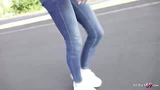 GERMAN SCOUT - Skinny MILF Anal Casting