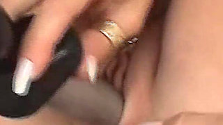 Hotel Room Tease - Busty Brunette Uses Vibrator Until She Moans