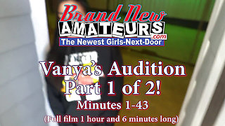 Part 1 of 2 beautiful BBW gets undressed for porn audition masturbates and sucks cock to get the job