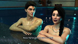 Seductive Swimmer Sucking Cock in the Swimming Pool