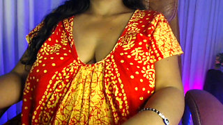 Pregnant lady play with boobs big nipple big belly.