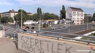 Best of Europe: Big Natural Tits Tied in Public!!!!