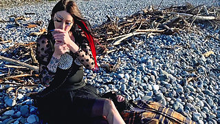 I like to smoke and look at the sea with my human ashtray next to me. Cigarette smoking fetish