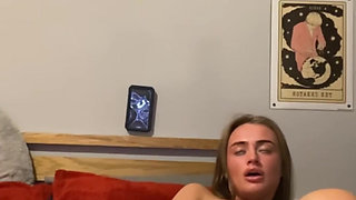 Tattooed 19 y.o old goth moans softly feeling every inch of her fingers