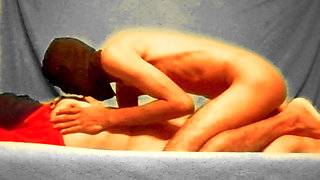 My step-son, his step father, went to work, then I had to change clothes, then the younger step son came and hugged me, then I a