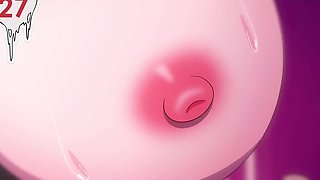 White haired animated chick is getting her tiny pussy creampied several times