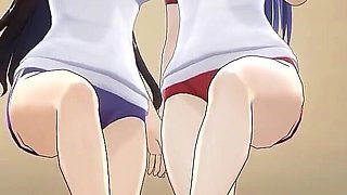 Two Students in Tracksuits Jerk off a Dick with Their Feet in the Locker Room