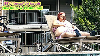 Nurse Vicki Models Her New Bikini by Pool Flashes You Then