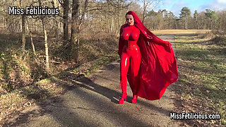 Latex Superhero Miss Fetilicious
