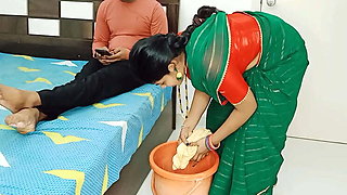 Komal's Horny Maid Fucks Owner Hard - Blowjob, Doggystyle & Shaved Pussy - Indian Homemade Sex